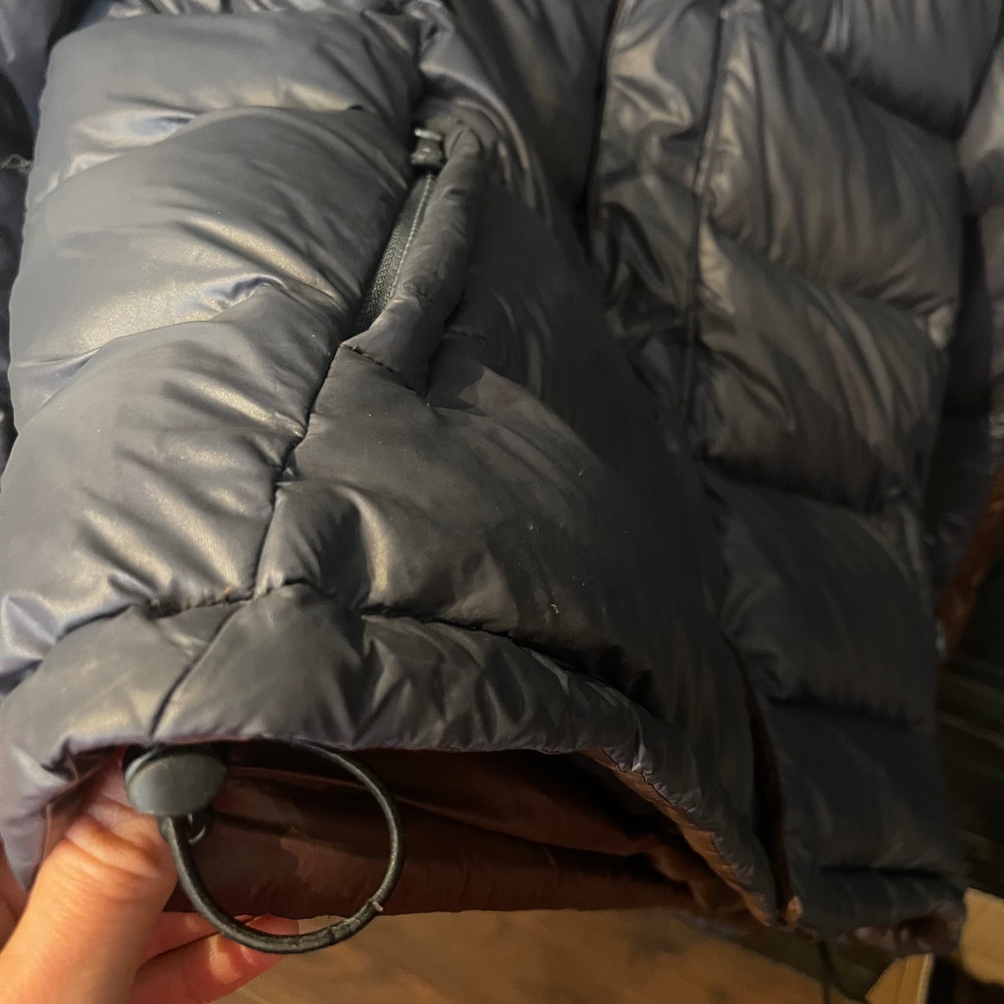Daunen Jacke von Maloja (M Herren) braun stahlblau