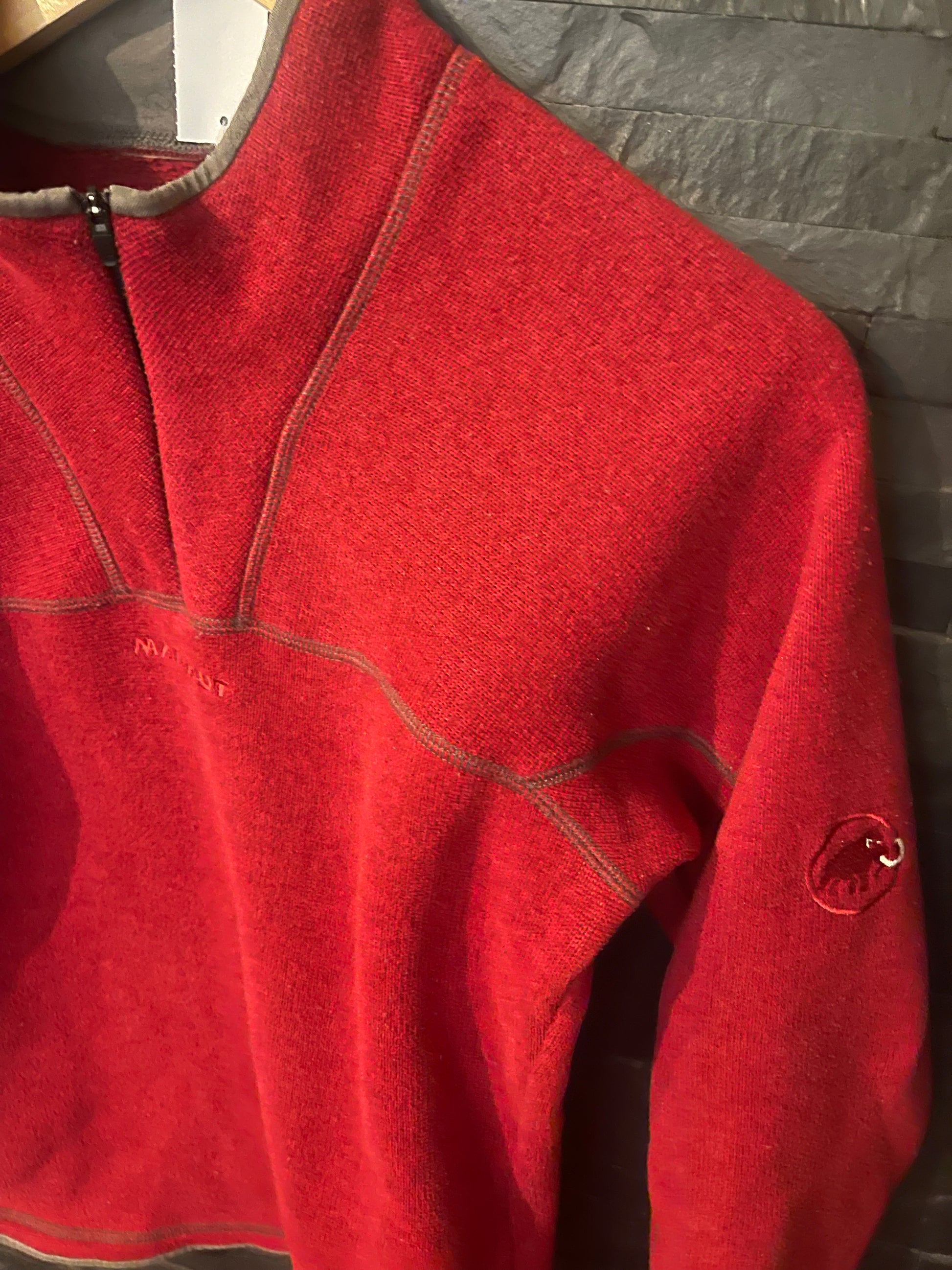 Fleece Pullover von Mammut (S Damen) neck-zip rot - wanderlich.com