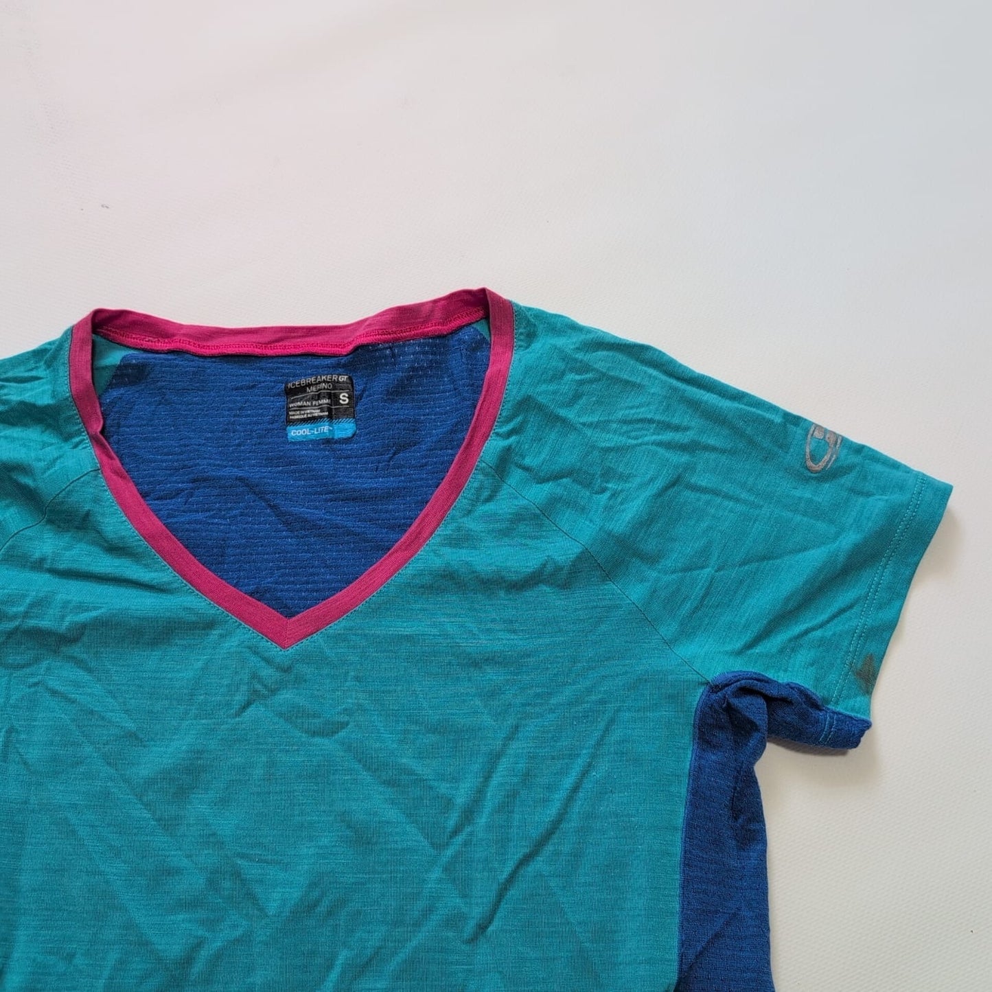 Merino T-Shirt Icebreaker (Damen S) türkis blau