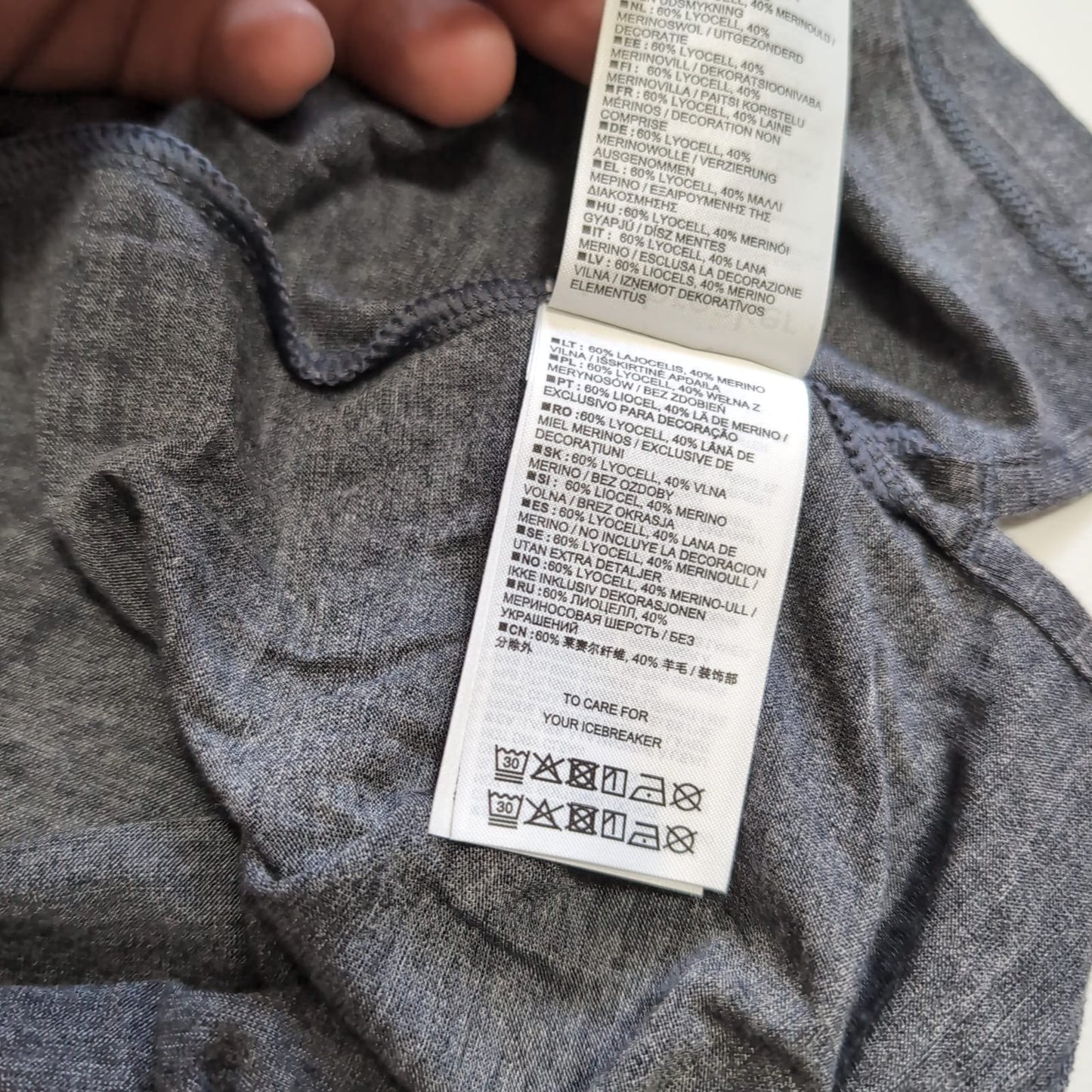 T-Shirt von Icebreaker Merino cool lite (M Herren) grau
