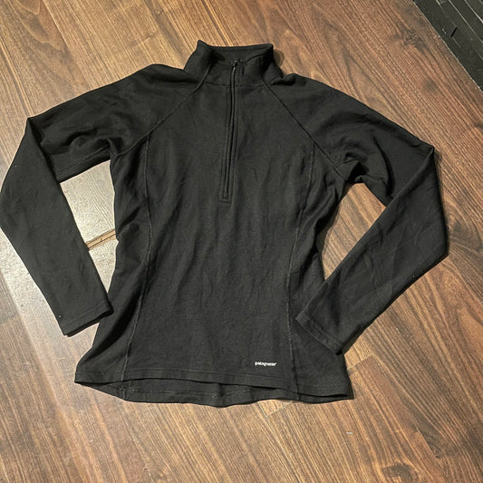 Longsleeve Patagonia (SDamen) Funktionsshirt aus Capilene neck zip schwarz