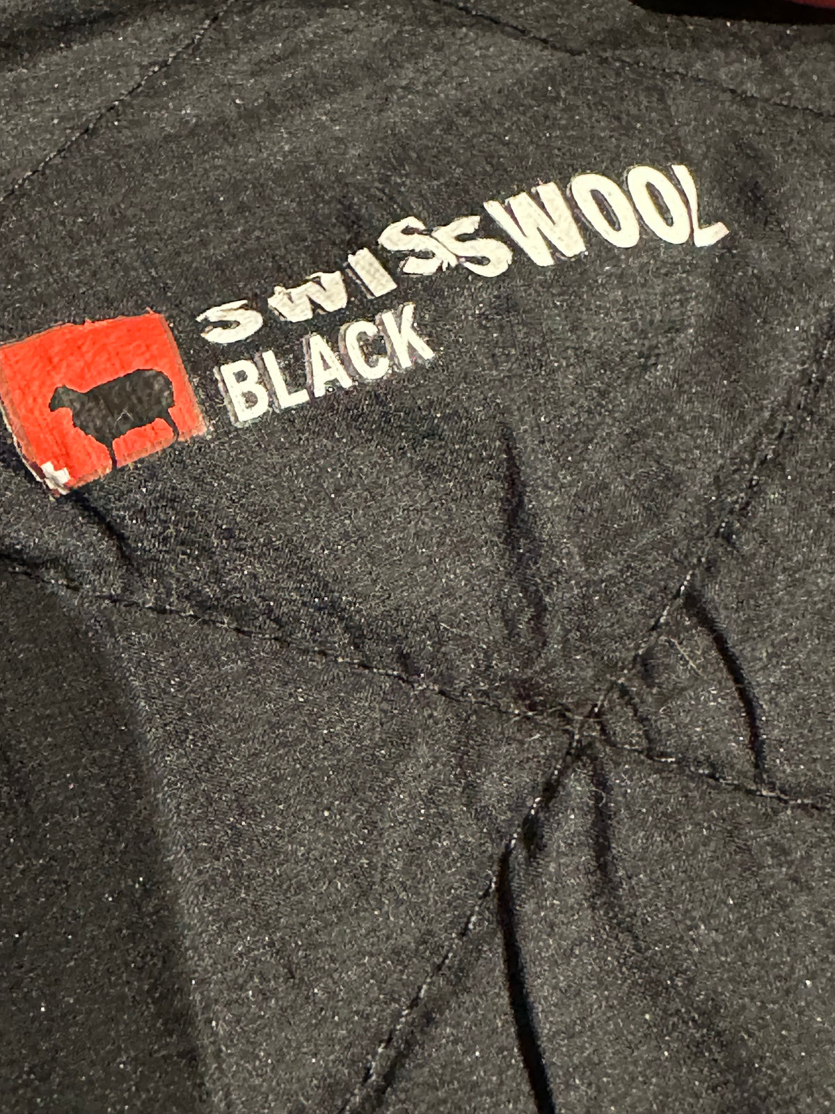Jacke Ortovox aus Black Swisswool (M Damen) Kapuze khaki schwarz