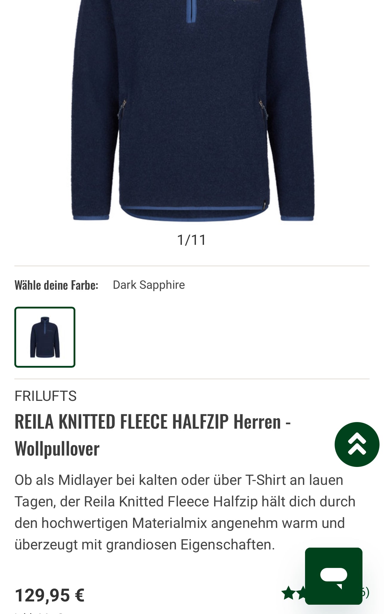 Pullover Wolle von Frilufts (Herren M) dunkelblau