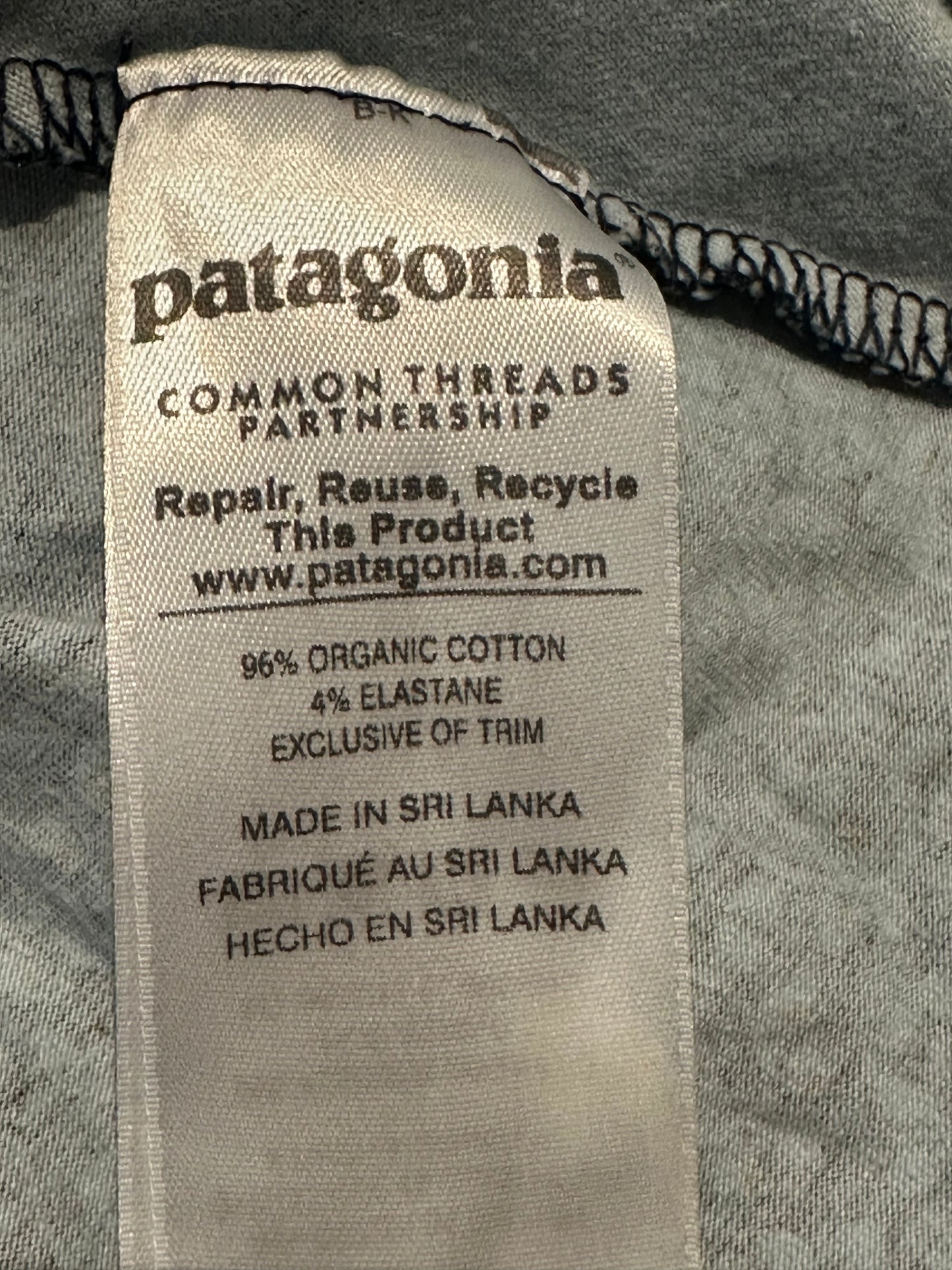 Kleid Patagonia Baumwolle (Größe S :36 ) Muster weiß marineblau