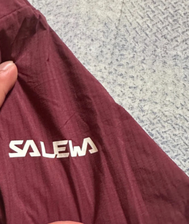 Hybride Regen Jacke von Salewa (XL Damen) ultraleicht bordeaux