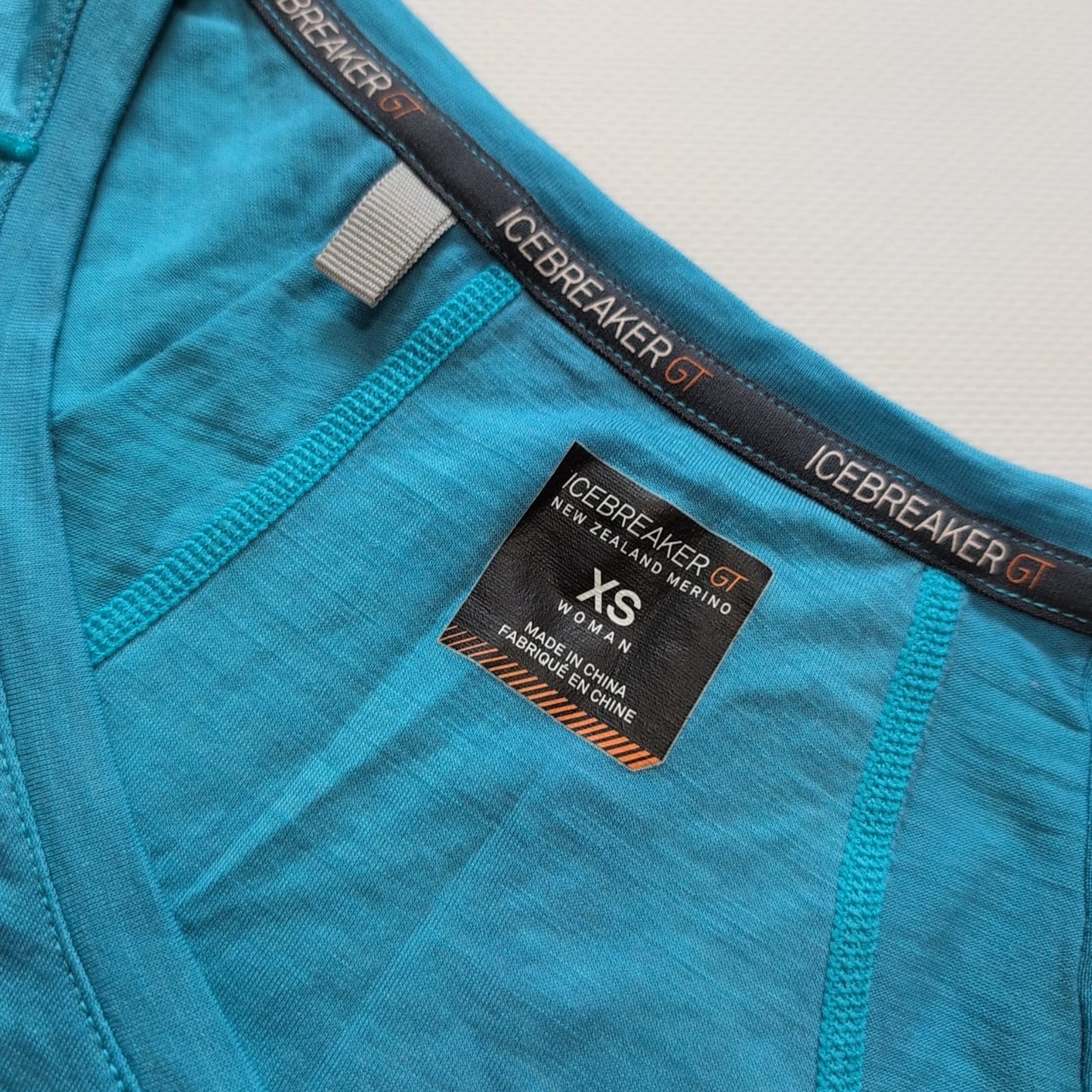 T-Shirt Icebreaker Merino Zone (XS Damen) Bodyfit blau