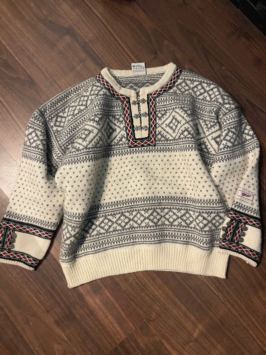 Strick Pullover von Dale of Norway (M Herren) 100% Wolle weiß