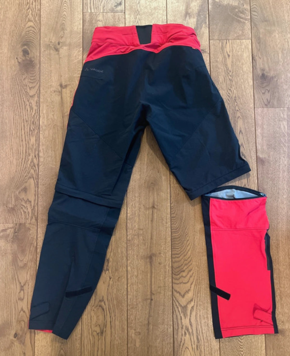 Zip Off Hose von Vaude (M: 48 Herren) Softshell 2in1 rot schwarz