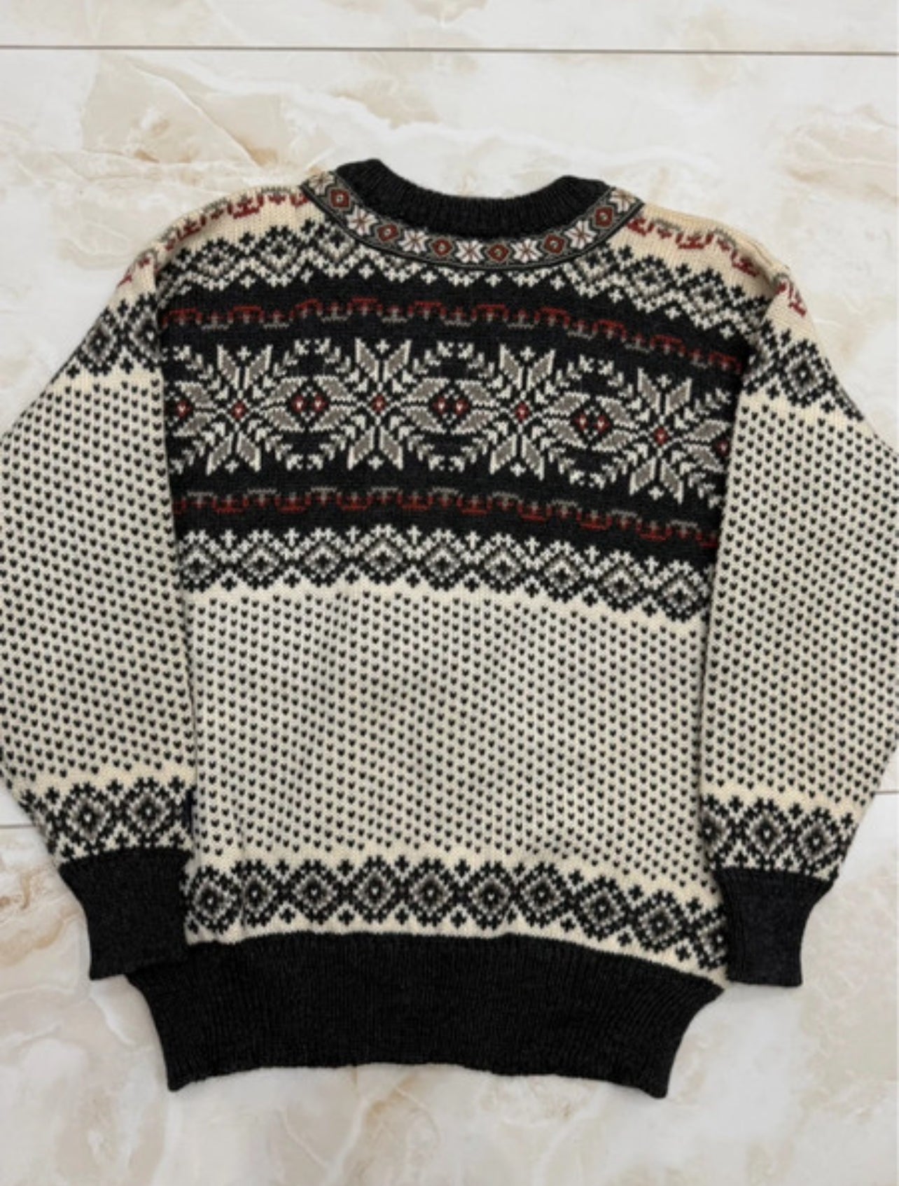 Strick Jacke Dale of Norway (M Herren /L Damen) weiß dunkelgrau