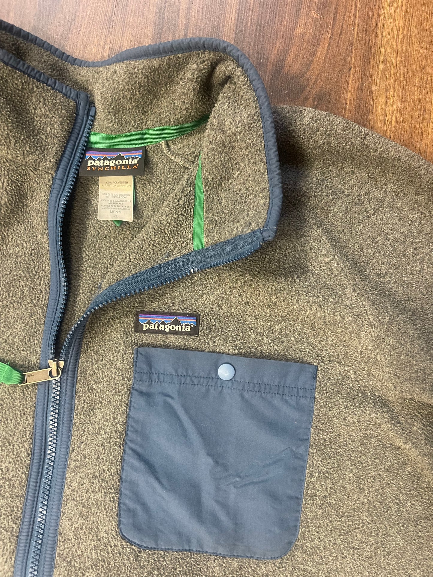Patagonia Fleece Jacke (XL Herren) Synchilla Zipper grau