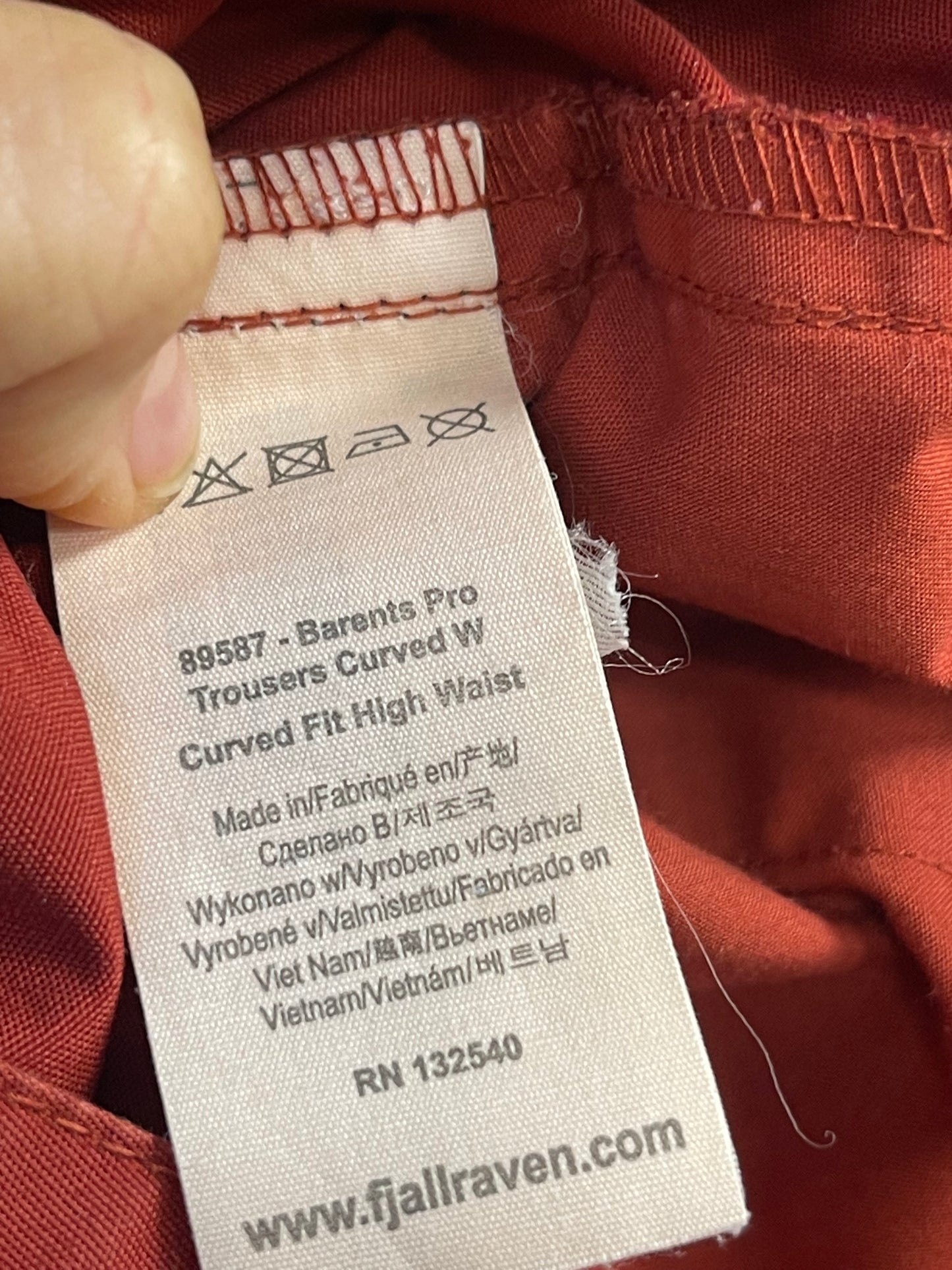 Trekking Hose Fjällräven Barents Pro (XL /42 ) gekürzt rot