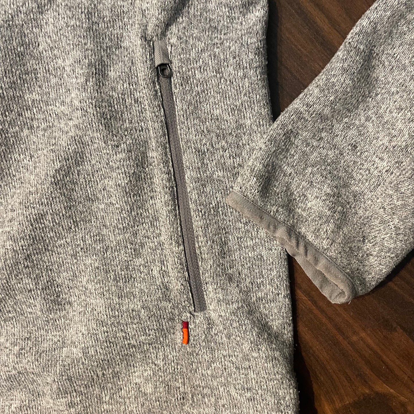 Strickoptik Fleece Jacke von Vaude ( Herren XL) grau