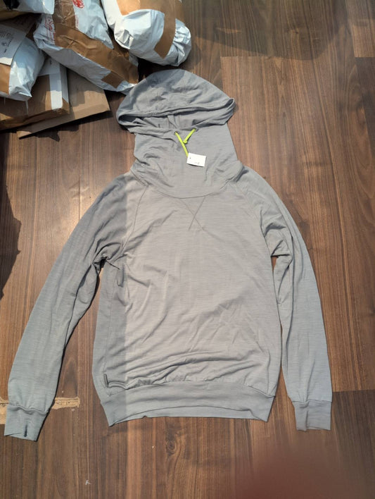 Merino Longsleeve / Hoodie von Icebreaker cool-lite (XS Damen) grau