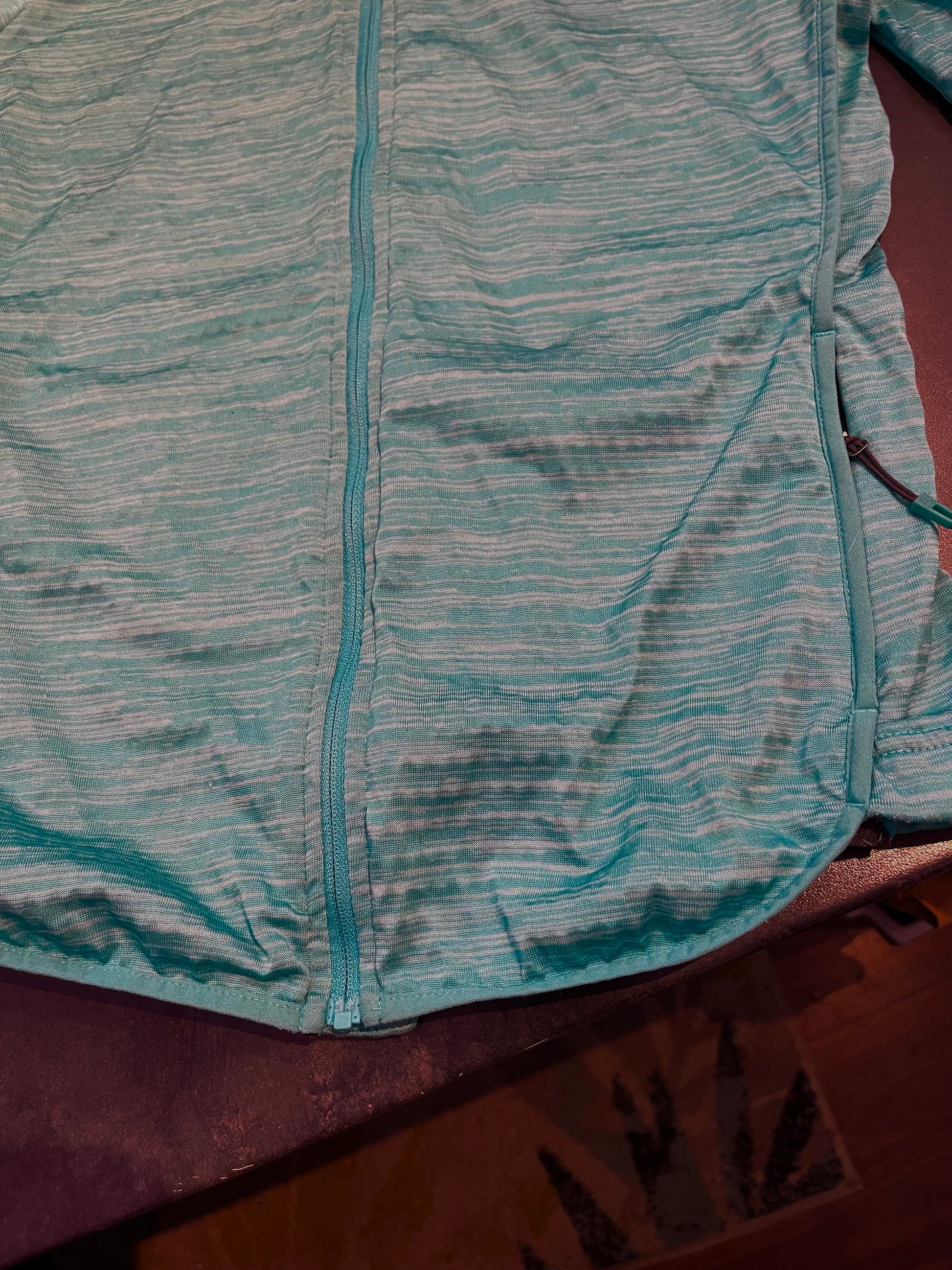 Fleece Jacke von Odlo (S Damen) Zipper Sweatshirt blau - wanderlich.com