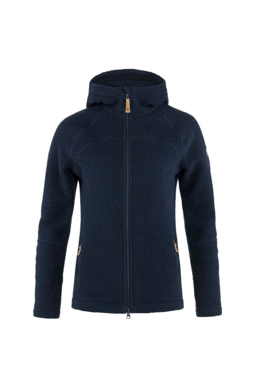 Jacke Fjällräven aus Wolle (XL Damen) Teddy Kapuzenjacke marineblau