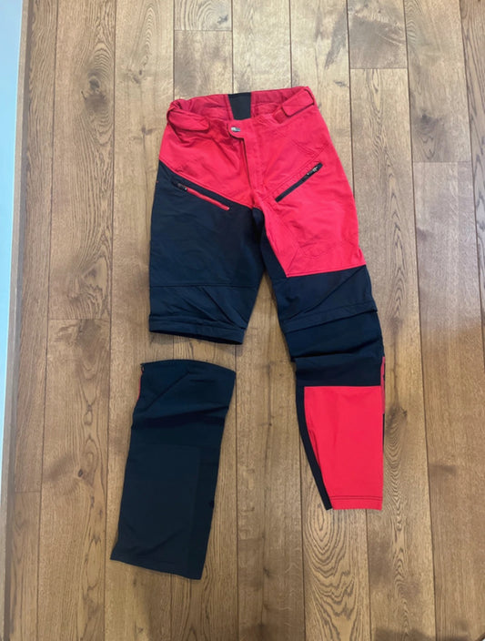 Zip Off Hose von Vaude (M: 48 Herren) Softshell 2in1 rot schwarz
