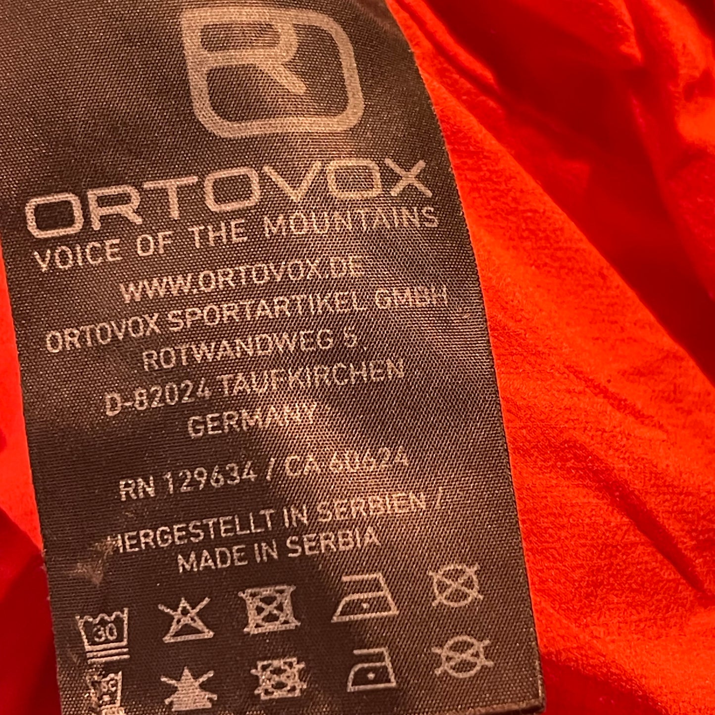 Leichte Ortovox Touren Jacke Merino inside (XL Herren) orange