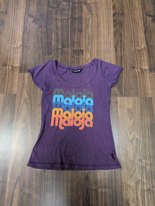 T-Shirt von Maloja (Damen S) Baumwolle lila - wanderlich.com
