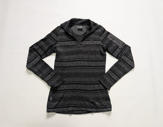 Longsleeve Icebreaker Merino (M Damen) Wollpullover grau-schwarz