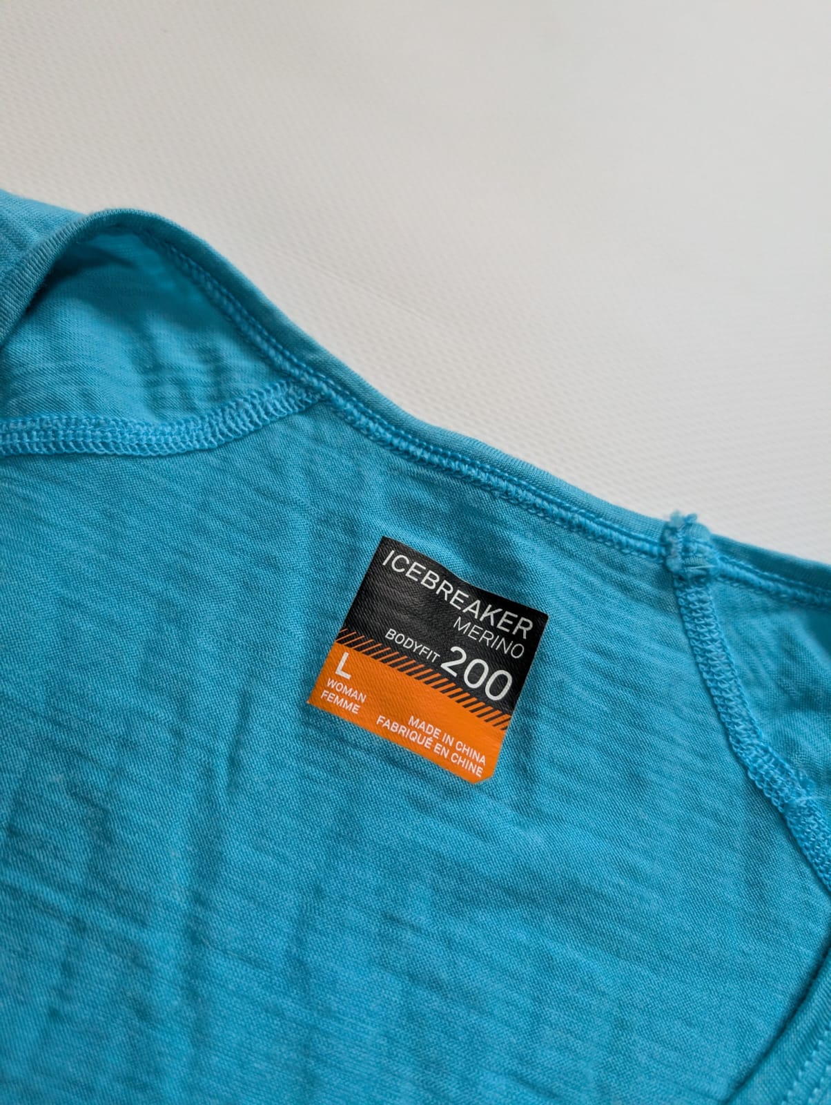 Longsleeve Icebreaker (L Damen ) Merino  200 blau Print