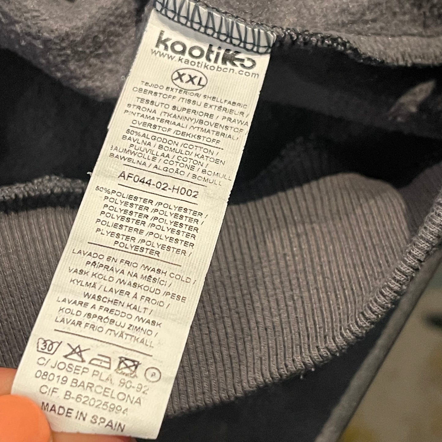 Kaotiko Pullover XL / XXL grau bunt