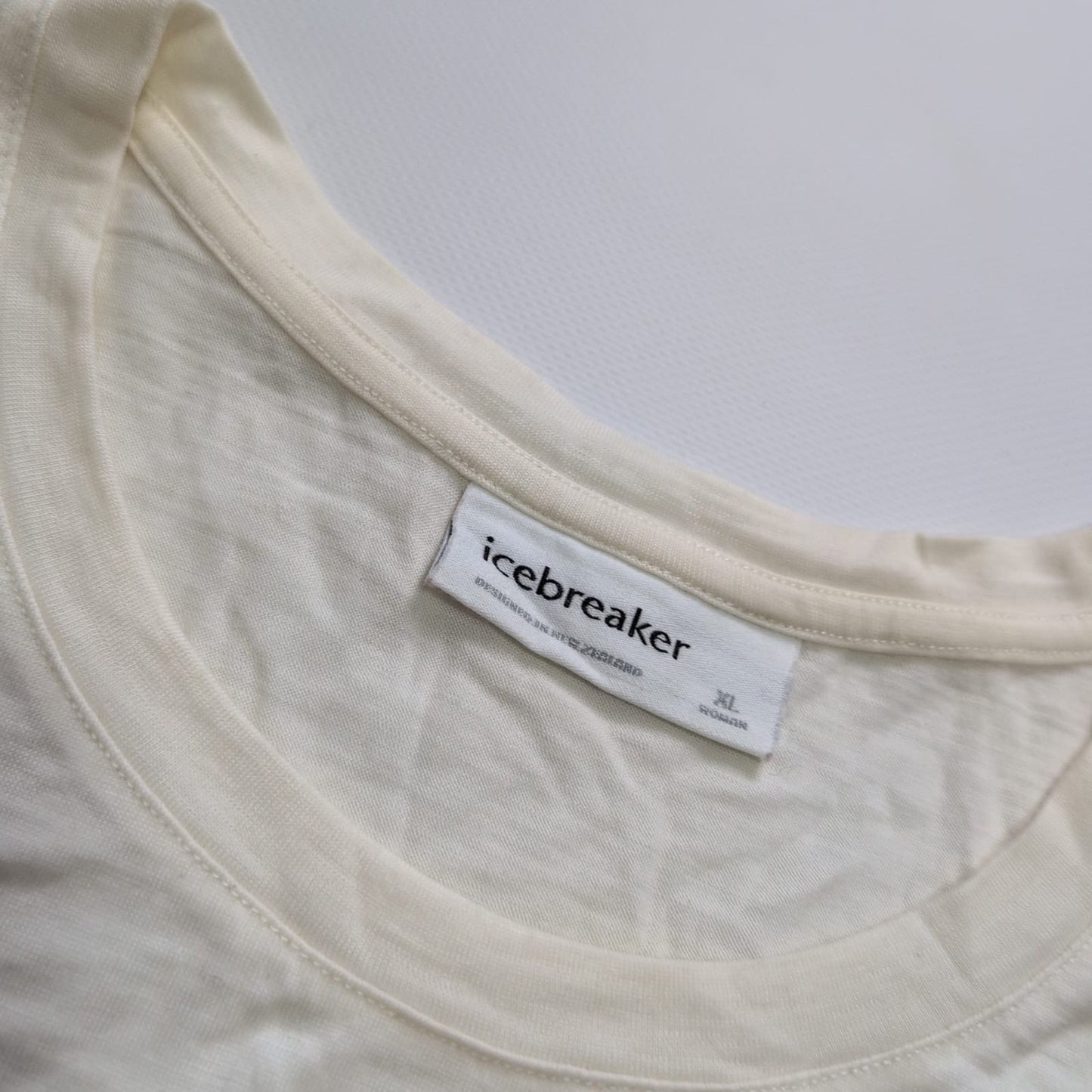 T-Shirt von Icebreaker 100% Merino (XL Damen) weiß Print