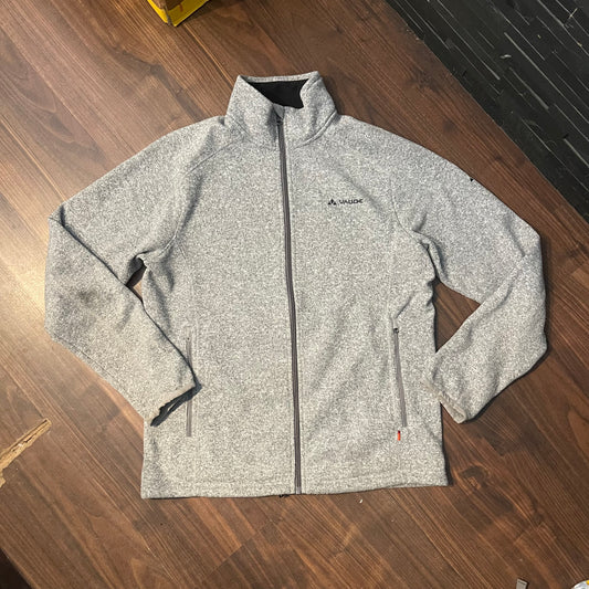 Strickoptik Fleece Jacke von Vaude ( Herren XL) grau
