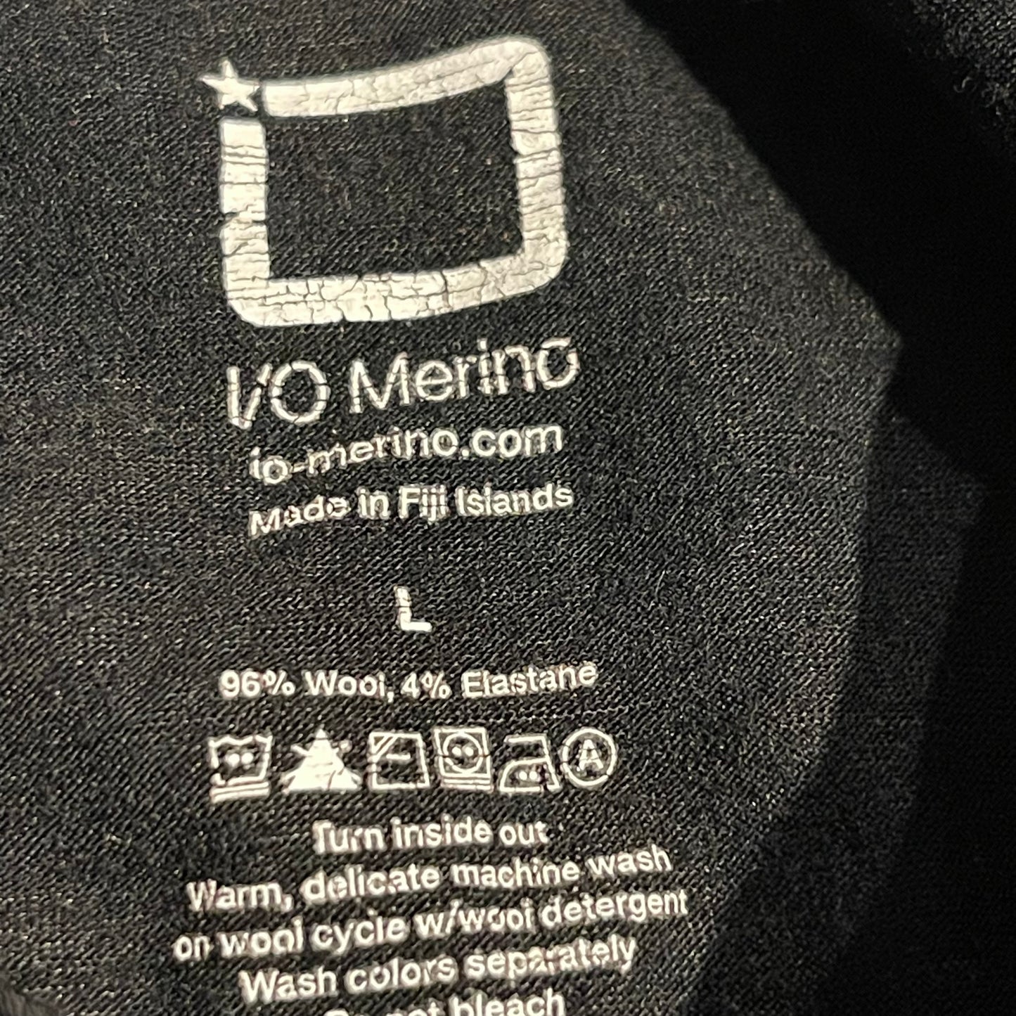 Merino Longsleeve (L Herren) Langarmshirt schwarz