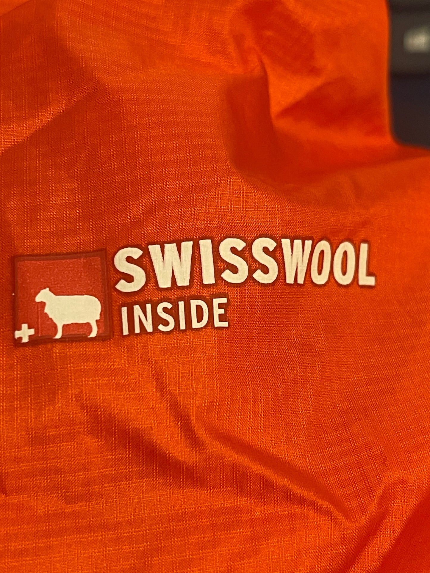 Wende Jacke Ortovox Wolle / Daune (XL Herren) schwarz orange