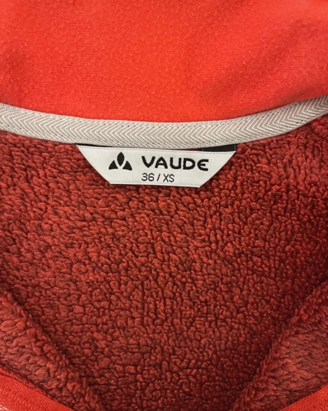 Zip Pullover von Vaude (XS Damen) Strickoptik Korallenrot