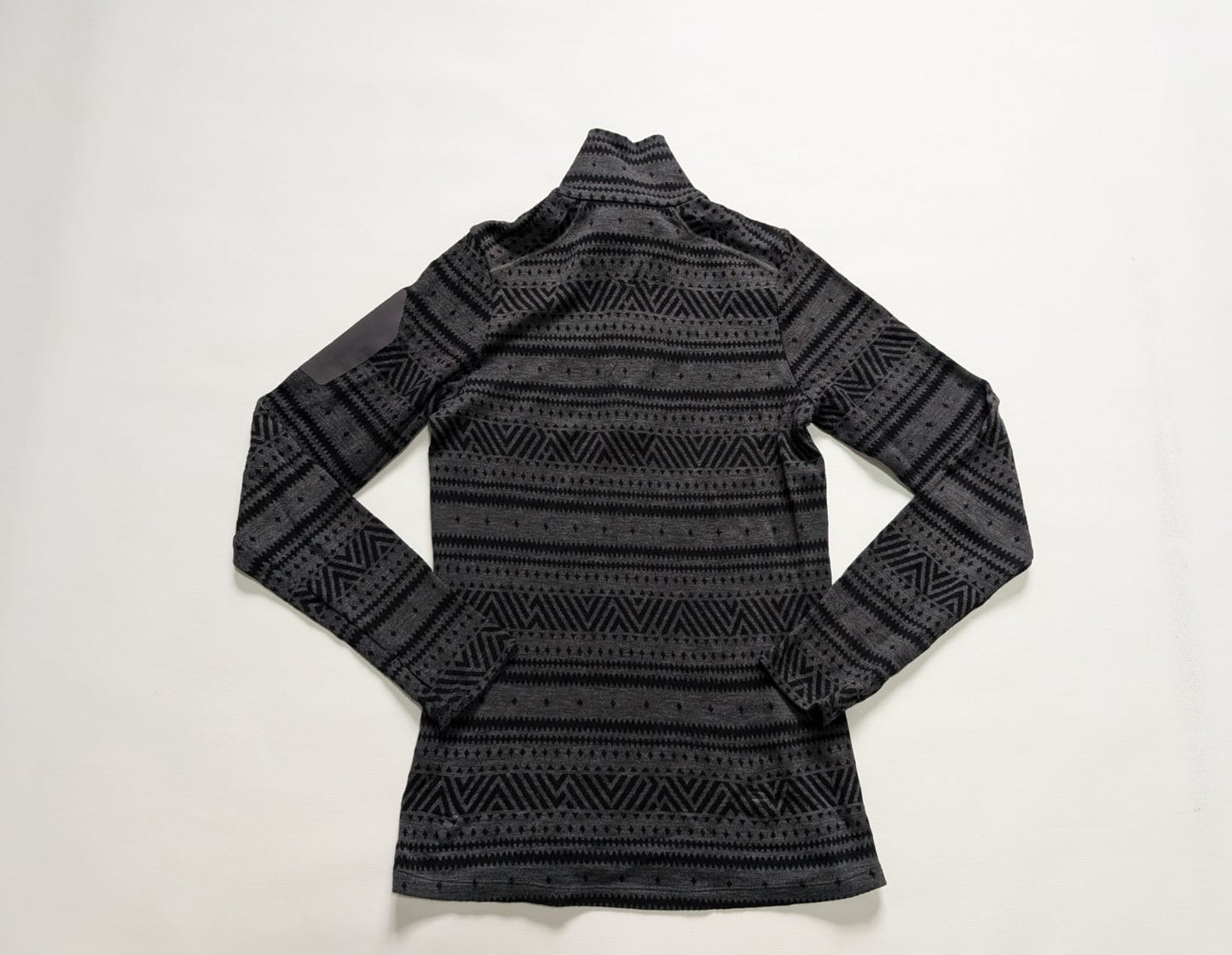 Longsleeve Icebreaker Merino (M Damen) Wollpullover grau-schwarz