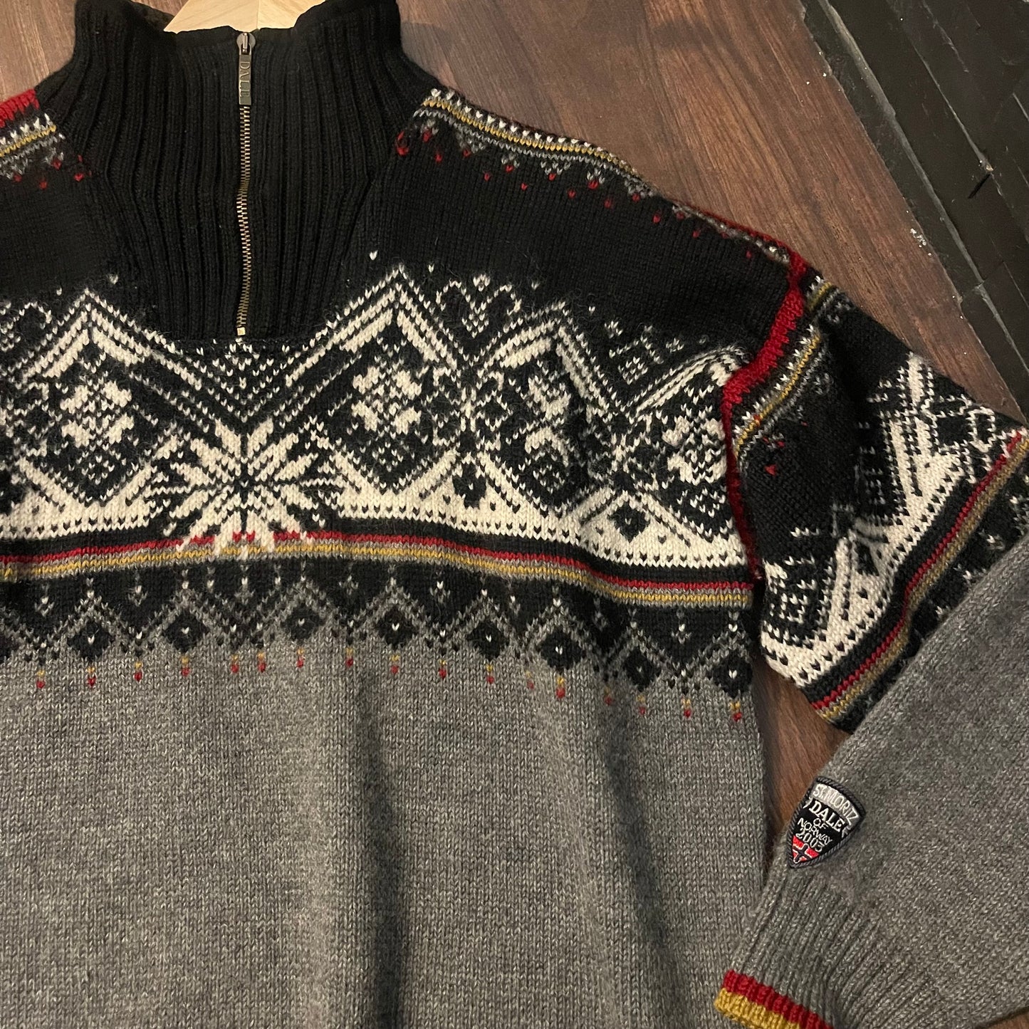 Strick Pullover Dale of Norway (XL Herren) St.Moritz schwarz mit Muster