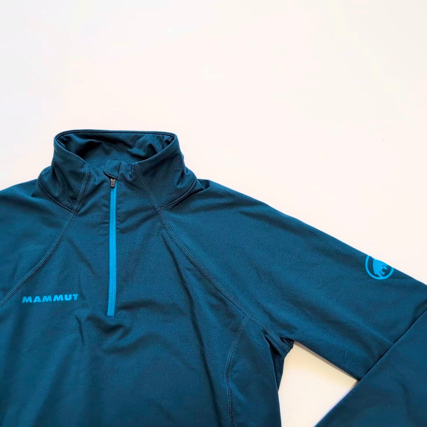 Longsleeve von Mammut (S Damen) neck-zip blau - wanderlich.com