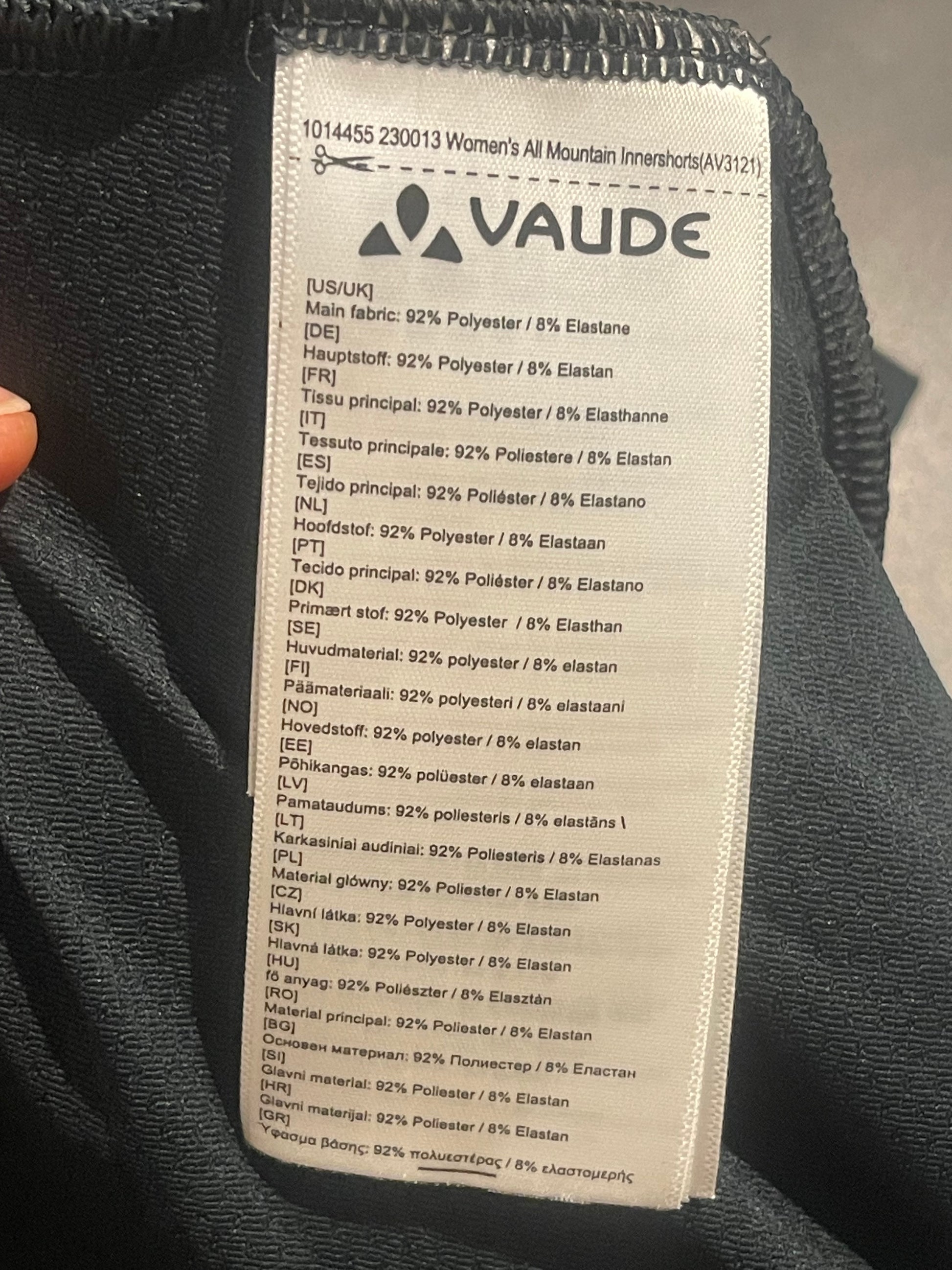 Gepolsterte Radunterhose von Vaude (M/ 40 Damen) schwarz NEU - wanderlich.com