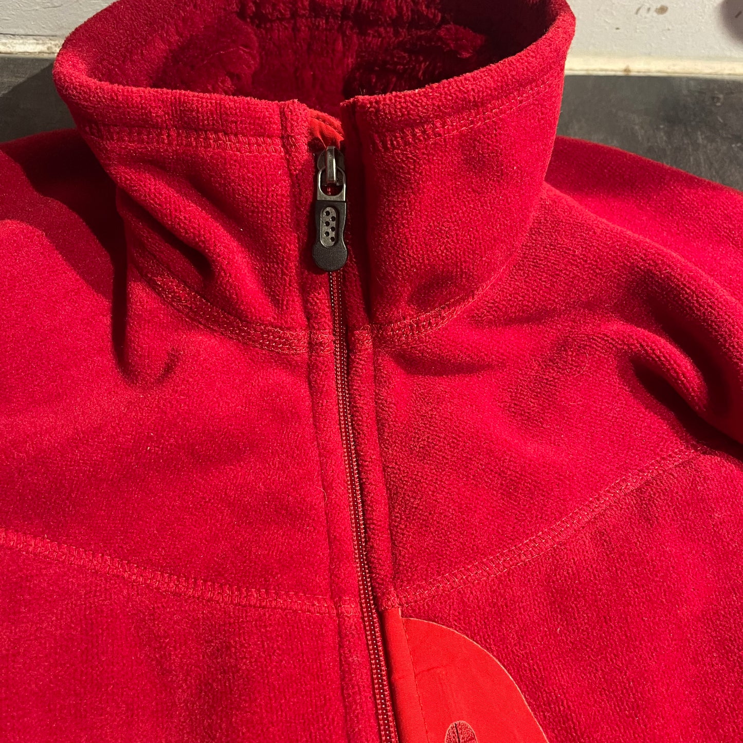 Patagonia Fleece Jacke R1® (XS / S Damen) Pile Optik rot