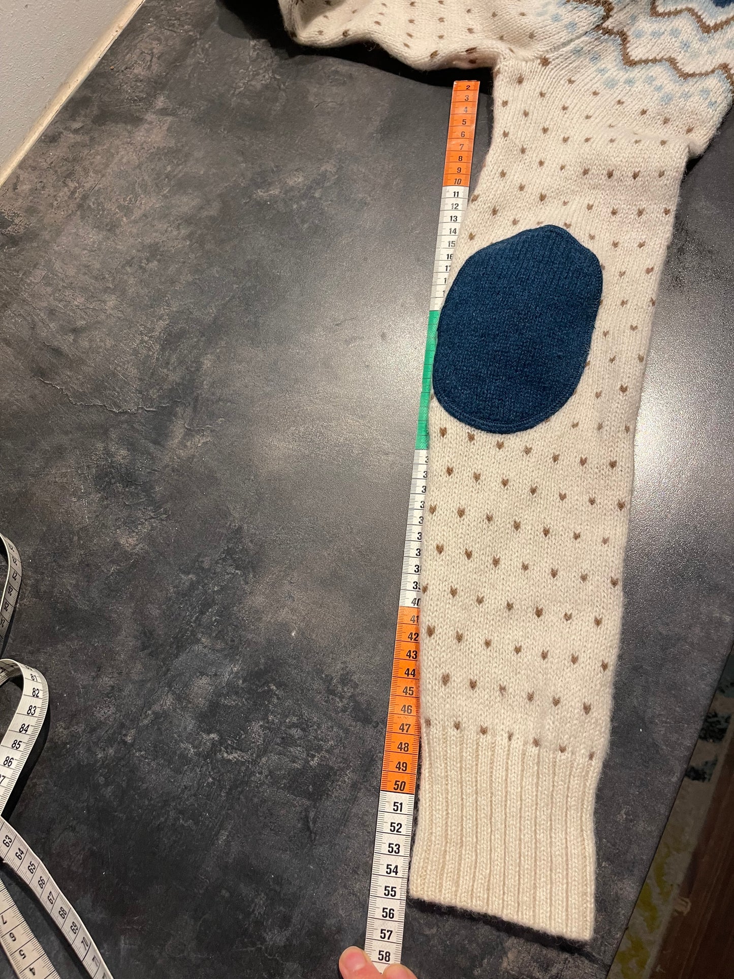 Strick Pullover Fjällräven pure Wolle (M Damen ) weiß blau