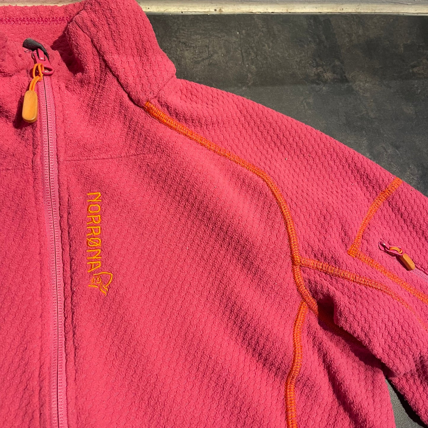 Fleece Jacke von Norrøna (M Damen) Zip Shirt Warm1 pink