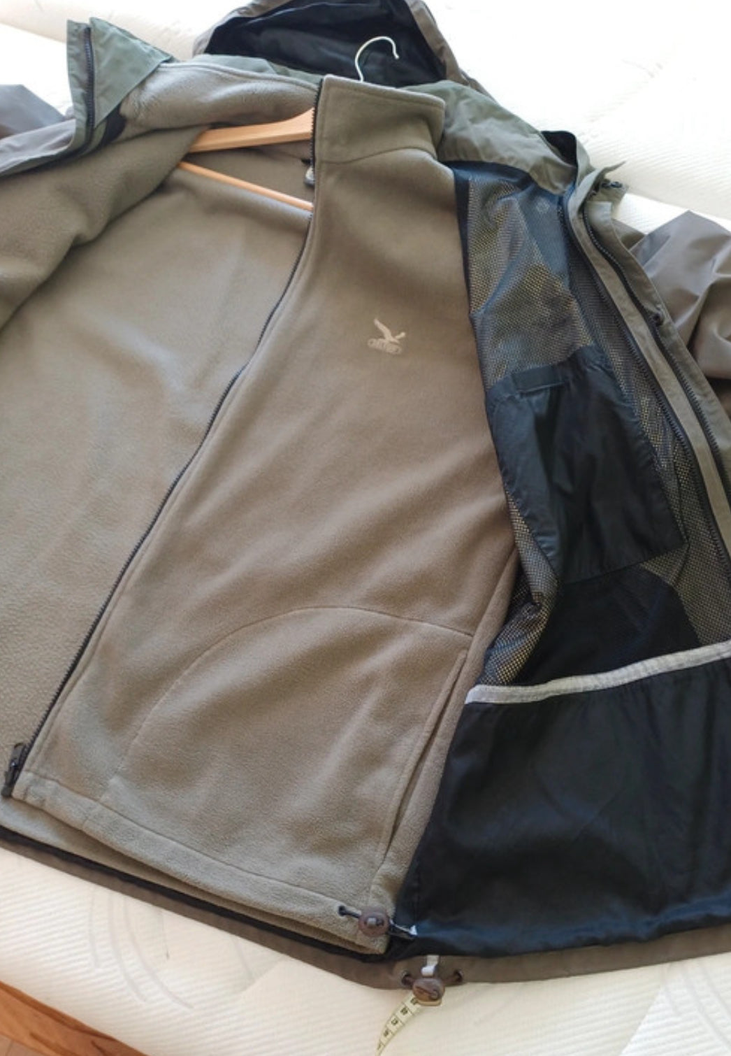 3in1 Jacke von Salewa (XXXL Herren) Regenjacke + Fleece grau