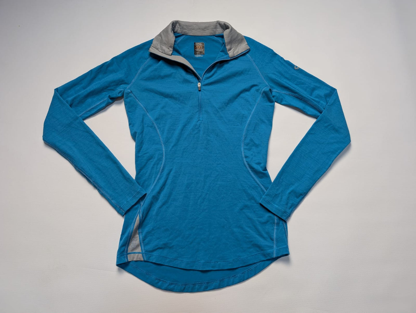 Longsleeve von Icebreaker (S Damen) Merino 200 Neck Zip blau