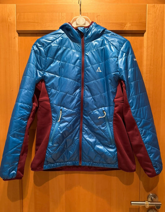 Hybrid Jacke von Schöffel mit Kapuze (M Damen) Primaloft Isolation blau