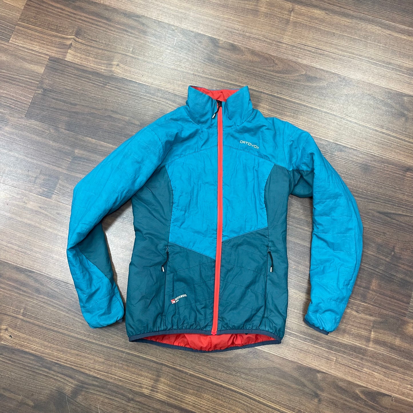 Jacke von Ortovox Swisswool inside (S Damen) blau-türkis