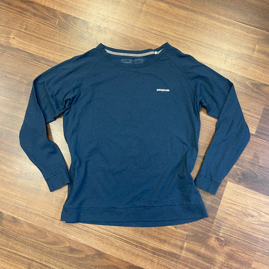 Patagonia Uprisal Pullover (L Damen) Longsleeve blau mit Backprint