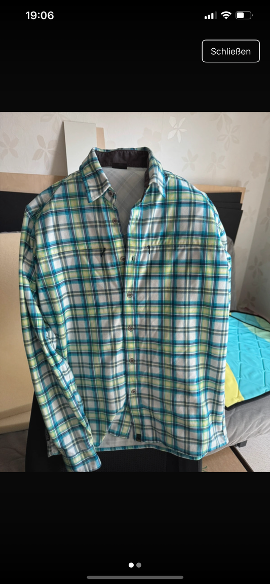 Kariertes Flanell Hemd von Salewa (S Herren) Polarlite weiß blau