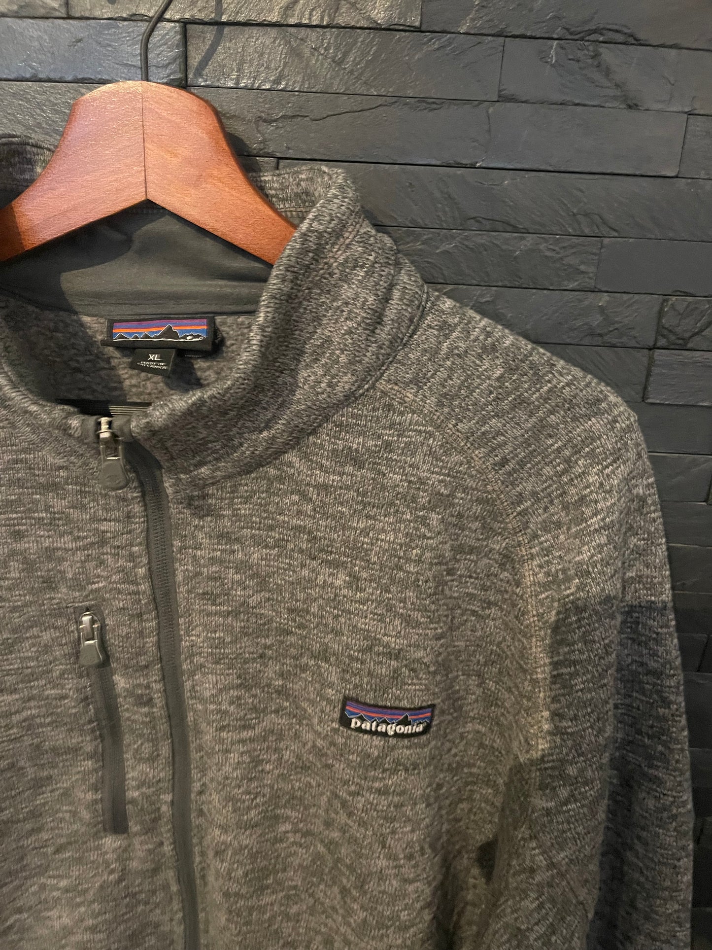 Patagonia Better Fleece Jacke (XL Herren) Strickoptik grau