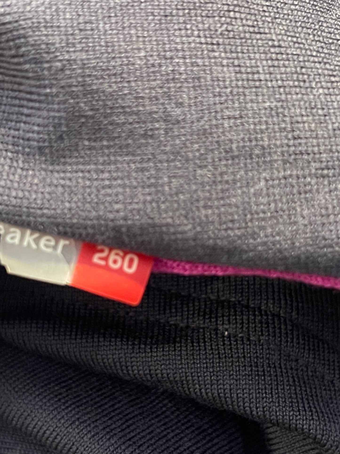Merino Zip Longsleeve von Icebreaker (S Damen) dunkelgrau Magenta