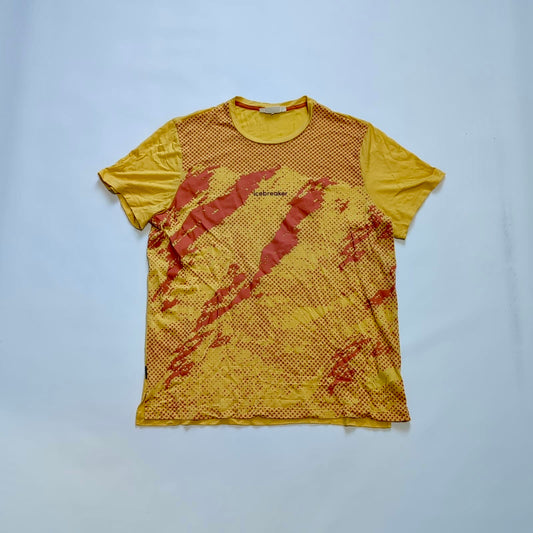 T-Shirt von Icebreaker Merino Cool Lite (XL Herren) gelb Print