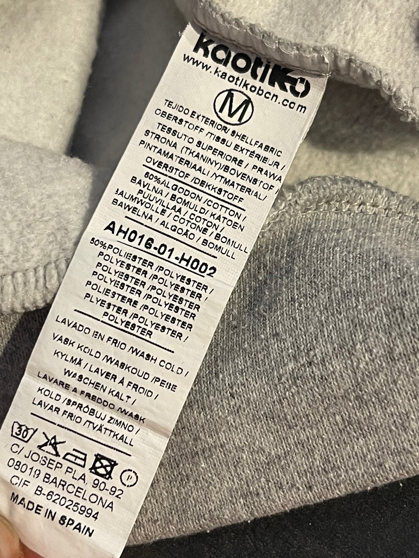 Kaotiko Pullover M Herren / L Damen hellgrau bunt