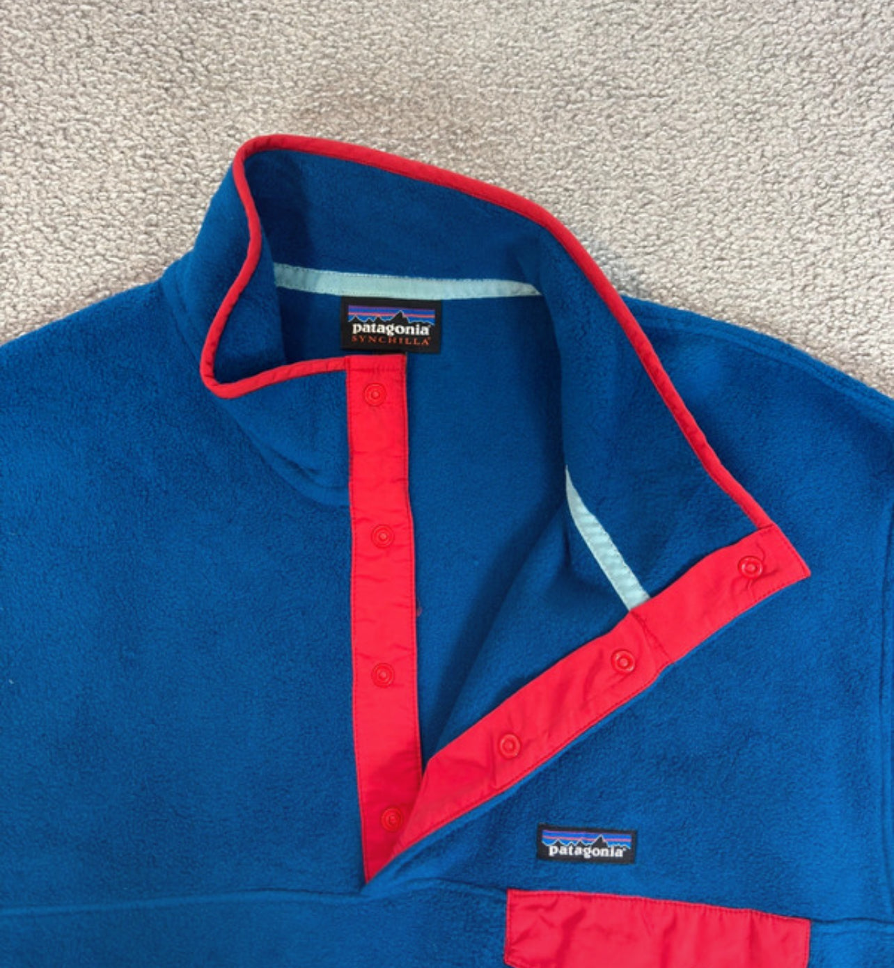 Patagonia Fleece Pullover (L Herren) Sweatshirt Synchilla blau