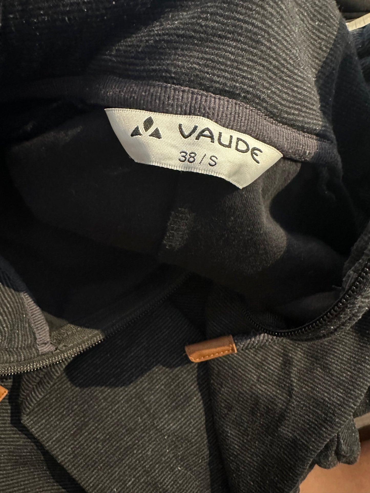 Zipper Jacke Vaude (M: 38 Damen) Baumwolle dunkelgrau