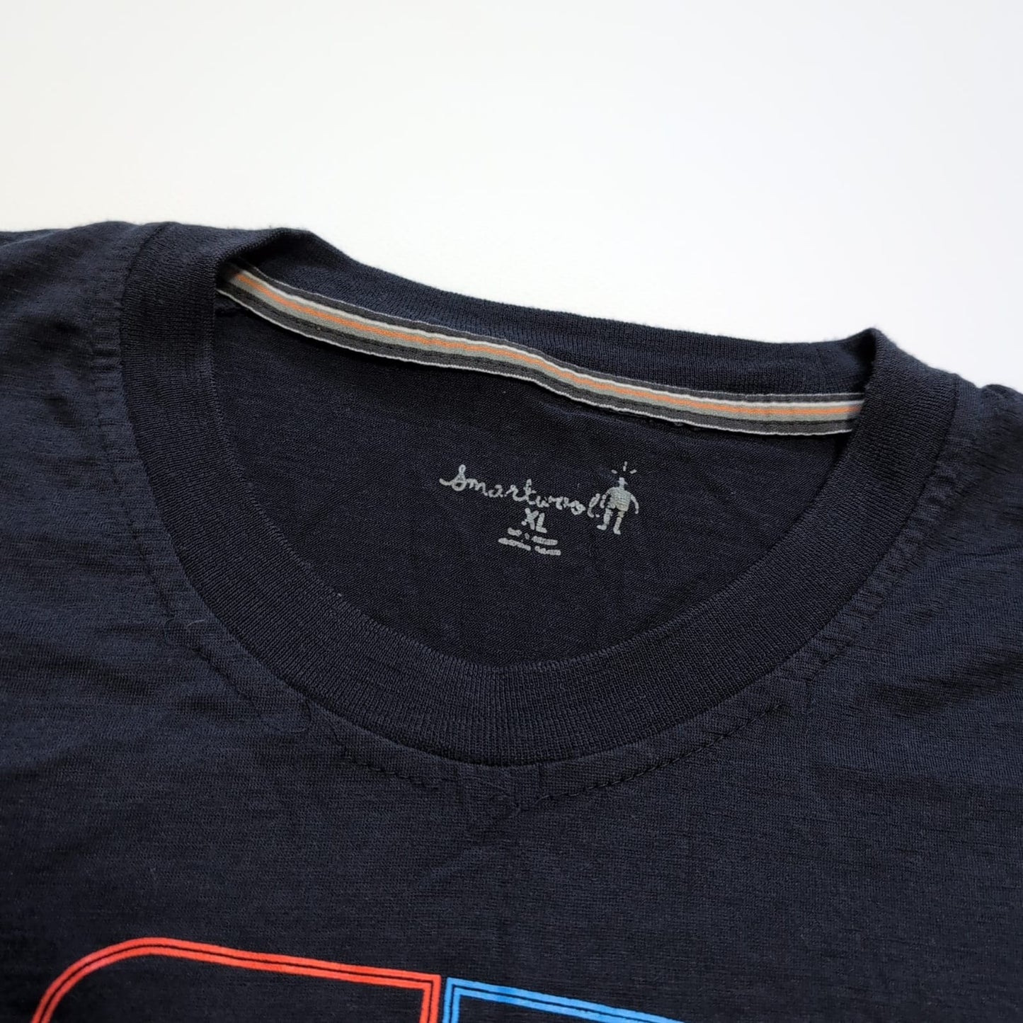 T-Shirt von Smartwool pure Merino (XL Herren) dunkelblau Print